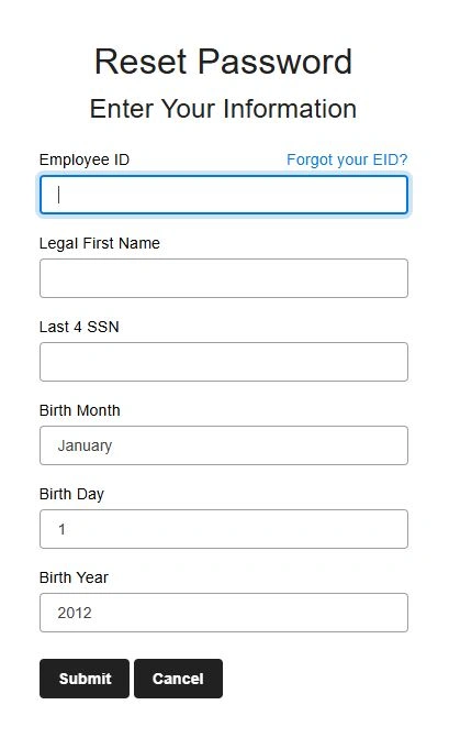 Reset Password